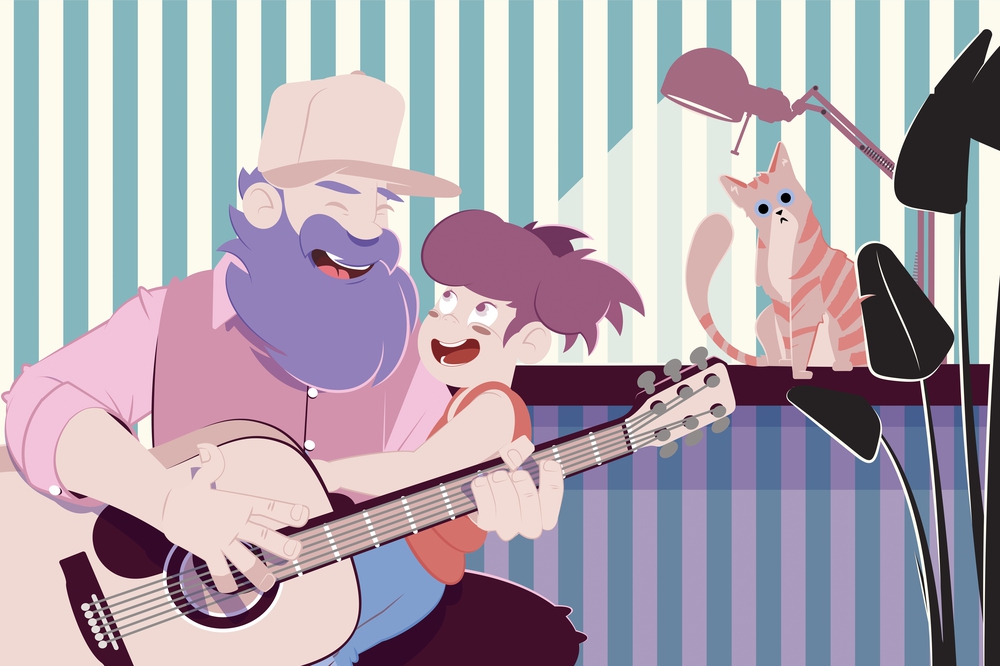 STAY AT HOME DAD - Guitar with daddy